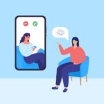 Psychotherapy online. Video call with doctor and patient. Mental health care. Vector Psychotherapy online. Video call with doctor and patient. Mental health care. Vector