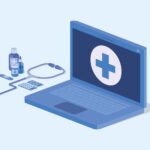 laptop telemedicine service with stethoscope laptop telemedicine service with stethoscope