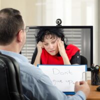 Telepsychiatry can be very helpful to depressed woman
